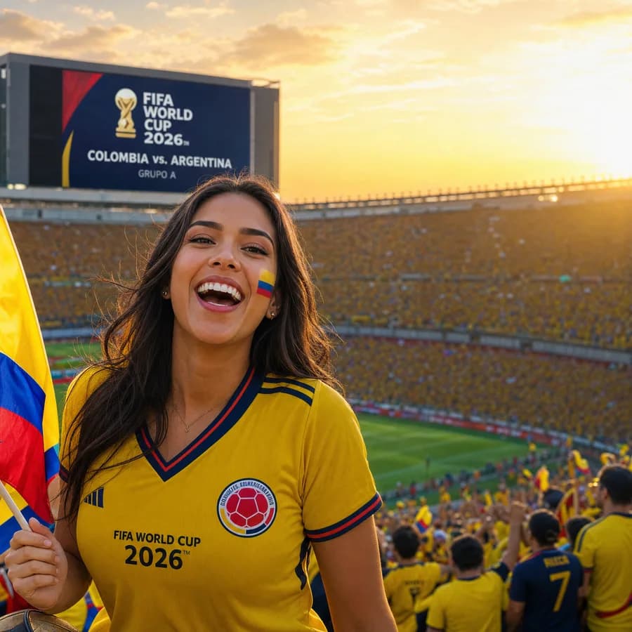 Colombia en el Mundial FIFA 2026 celebración patriótica y sonrisas en Cali