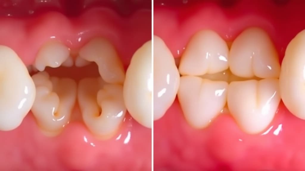 Before and after wisdom tooth extraction — healing Cali
