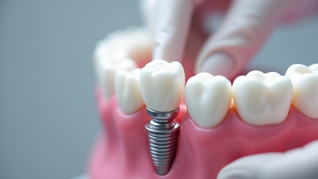 Corona cerámica sobre implante — alta estética dental